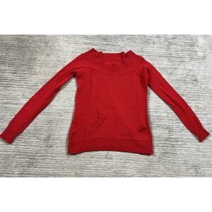 OP‎ Ocean Pacific Sweater Juniors Large Red Long Sleeve Cotton Blend